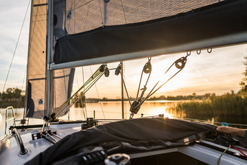 Yacht sailing masuria