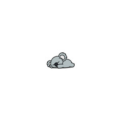Lazy koala sleeping icon, vector illustration © Totostarkk9456