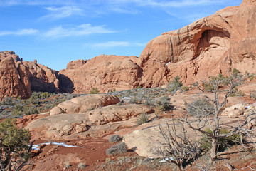 Fototapeta premium Arches National Park, Utah in winter