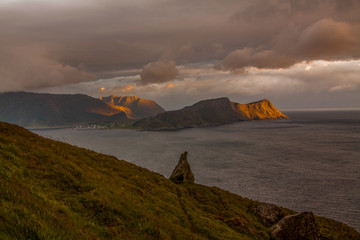 Wyspa Runde w Norwegii - zachód słońca