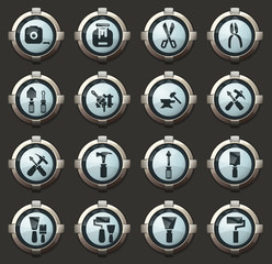 Work tools icons set