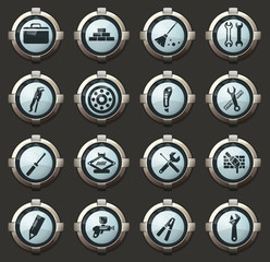 Work tools icons set