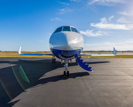 View of airplane on runway