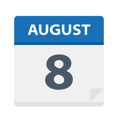 August 8 - Calendar Icon