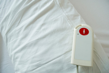 emergency call of nurses, remote control with red button, in case of need of patient, pain,...