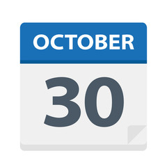 October 30 - Calendar Icon