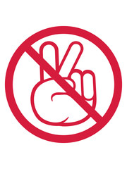 zone no peace verboten schild hand zeichen symbol frieden krieg hippie liebe böse gut logo design lustig finger