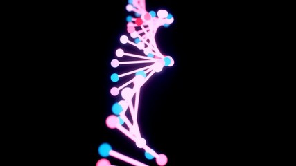 4K Abstract DNA Helix. Seamless loop