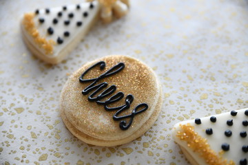 New Years themed cookies