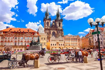 Foto op Plexiglas Oude Stadsplein in Praag © adisa