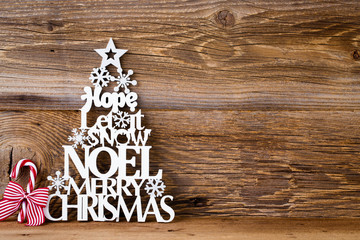Christmas tree, Noel wish, spruce of the letters.