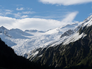 Mountain range snowcapped