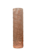 Water filter cartridge used  of rusty water.