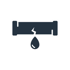 tube drop isolated icon on white background, oil industry