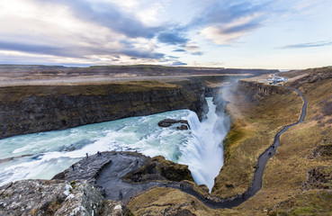 Gullfoss Waterfall in Iceland 