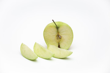 green apple isolated on white background