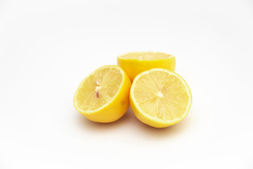 lemons on white background