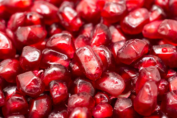 background of pomegranate seeds