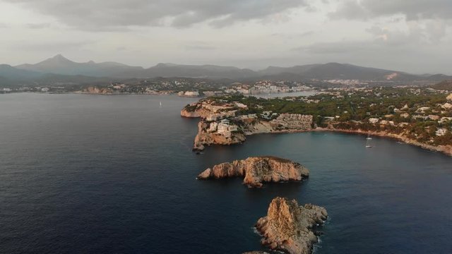 Aerial View, Flight over the Islands Malgrats,  El Torro, Region Santa Ponca  Mallorca