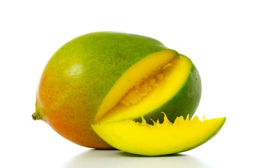 fresh mango fruit isolated on white background
