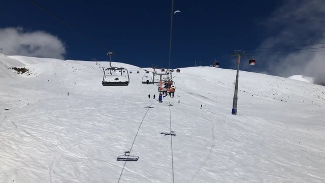 day time gudauri ski resort panorama 4k georgia
