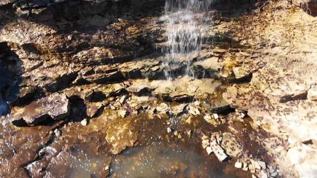 natural waterfall and stream