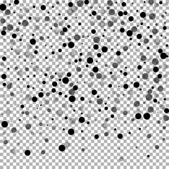 Scattered random black dots. Dark points dispersio