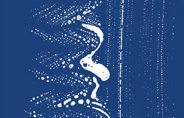 Grunge texture. Distress indigo rough trace. Exoti