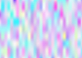 Hologram Magic Dreamy Vector Background. Rainbow Girlie Iridescent Gradient, Holographic Fluid Poster Wallpaper. Bright Pearlescent Hologram Fairy Cool Web Banner. Modern Tech Music Sound.