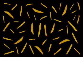 chips seamless pattern on black background