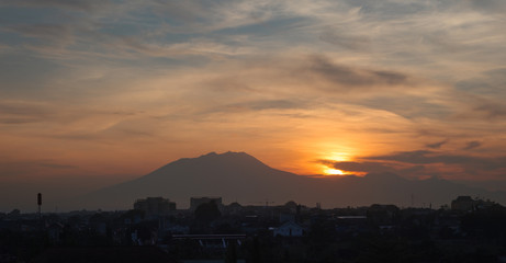 Mount Lawu in the morning