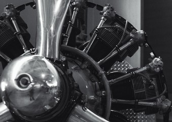 Old airplane engine.