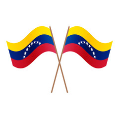 Symmetrical Crossed Venezuela flags