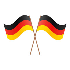 Symmetrical Crossed Germany flags