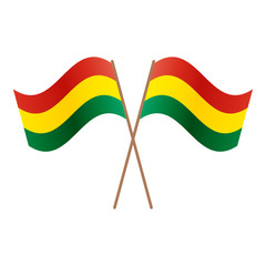 Symmetrical Crossed Bolivia flags