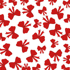 christmas bows decorative pattern isolated icon