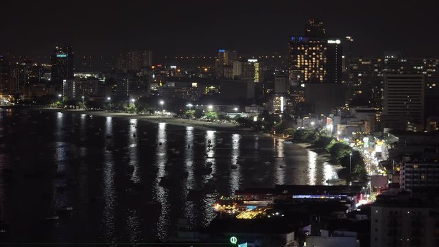 Skyline of Pattaya city at night, Thailand
