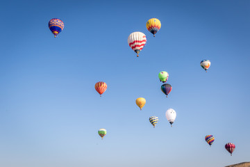 Blue Sky Filled With Hot Air Balloons