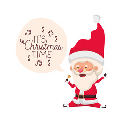 santa claus with speech bubble about christmas
