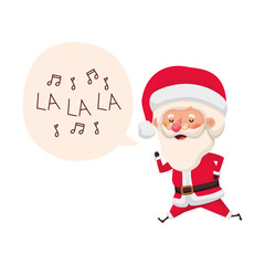 santa claus with speech bubble about christmas