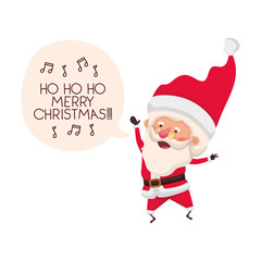 santa claus with speech bubble about christmas