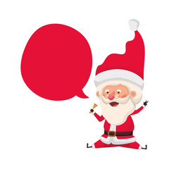 santa claus with speech bubble