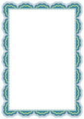 Vector frame for diploma or certificate. Template. Vector illustration.