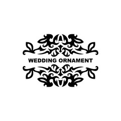 Wedding ornament vector template.