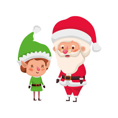 santa claus with elf moving avatar character