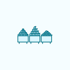 Fototapeta premium department of fruit 2 colored line icon. Simple colored element illustration. department of fruit outline symbol design from shopping mall set