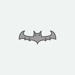 Halloween evil bat  colored icon. One of the Halloween collection icons for websites, web design, mobile app