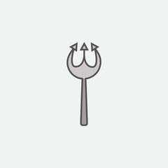 Halloween fork colored icon. One of the Halloween collection icons for websites, web design, mobile app