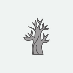 Halloween dead tree colored icon. One of the Halloween collection icons for websites, web design, mobile app