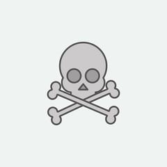 Halloween skull colored icon. One of the Halloween collection icons for websites, web design, mobile app
